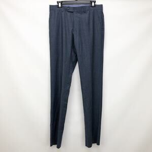Tommy Hilfiger Mens Vassar Plaid Wool Trousers Sz 38S Grey Dress Pants NWT